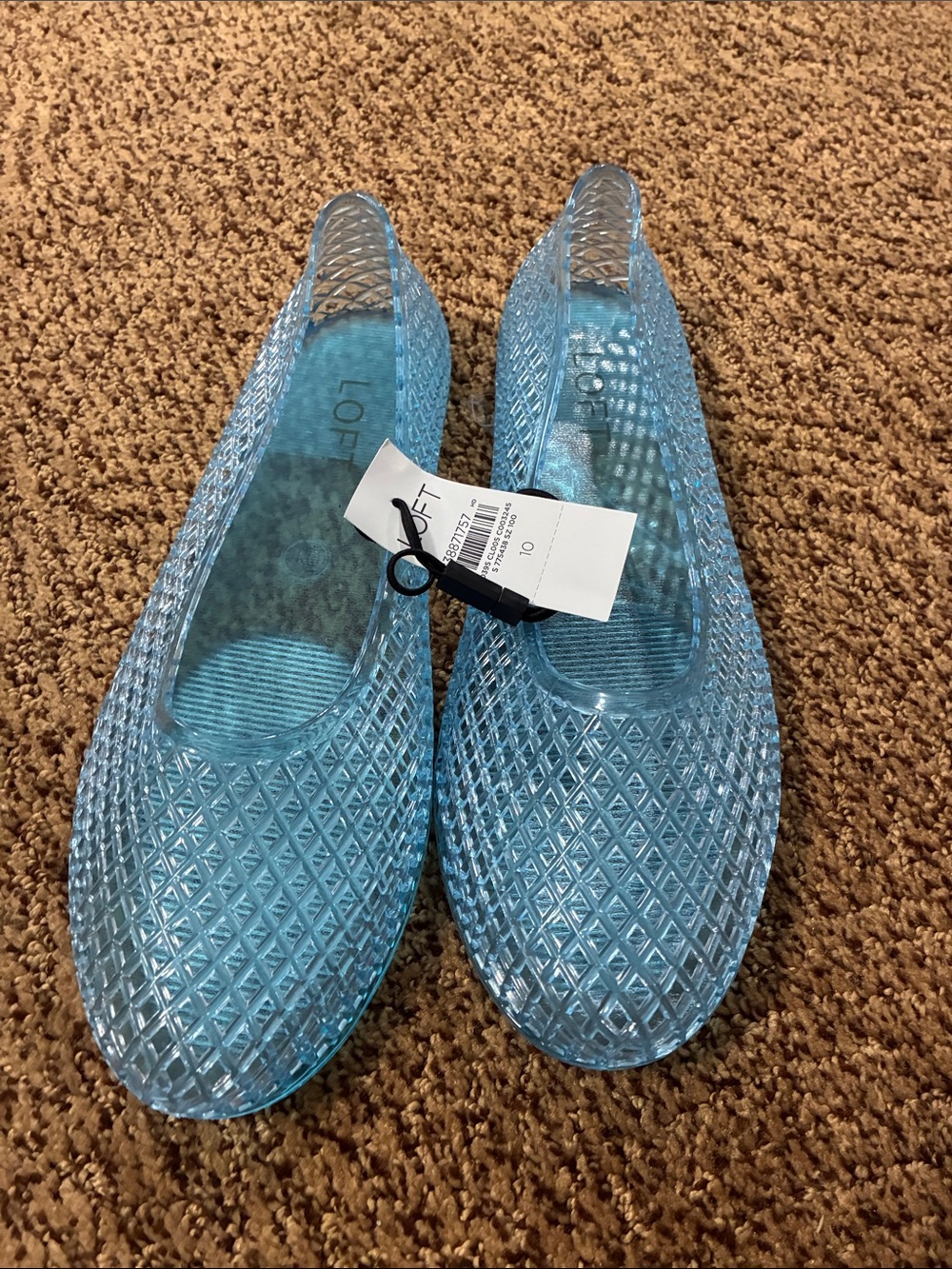 LOFT Light Blue Jelly Slip-On Flats